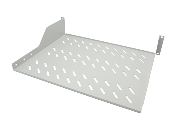 ETAGERE FIXE 2U - FIXATION AVANT SEULEMENT - 486X350X88 - SUPPORT 30KG - GRIS - LANDE