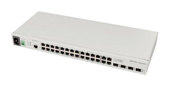 3278124473 ETHERNET - SWITCH MES2428B 24 PORTS 10/100/1000BASE - T 4 PORTS 10/100/1000BASE - T/100BASE - FX/1000BASE - X COMBO L2 220V AC 12V DC - ELTEX