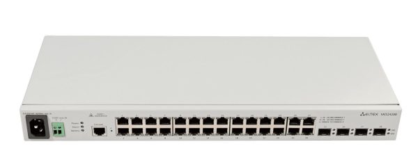 3278125219 ETHERNET - SWITCH MES2428B 24 PORTS 10/100/1000BASE - T 4 PORTS 10/100/1000BASE - T/100BASE - FX/1000BASE - X COMBO L2 220V AC 12V DC - ELTEX