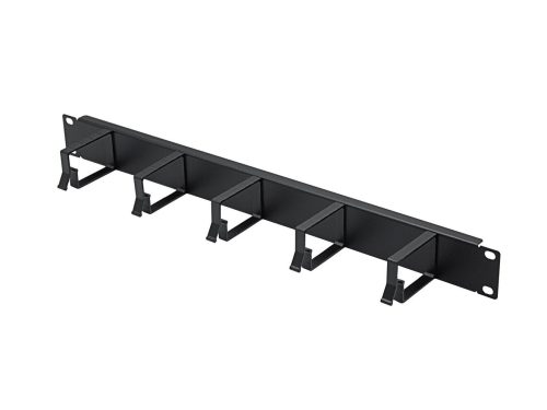 3312612678 ACCESSOIRE 1U 19" PANNEAU HORIZONTAL DE GESTION DES CABLES 5 ANNEAUX RAL 9005 NOIR - LANDE