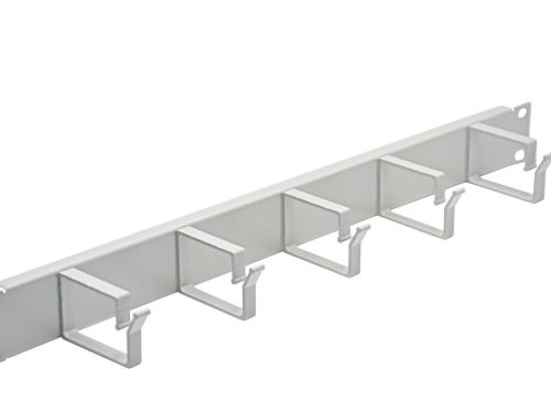 3312810793 ACCESSOIRE 1U 19" PANNEAU DE GESTION DE CABLE HORIZONTAL 5 ANNEAUX RAL 7035 GRIS CLAIR - LANDE