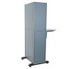 3329172482 ARMOIRE ELEVIT (STATION DE TRAVAIL) 1600 19" SUR PIED - VITREE - MONTE - 600X600X1600 - DIVISEE EN 3 COMPARTIMENTS - TABLE AVANT PLIANTE - MAX 200KG - BLEU - LANDE