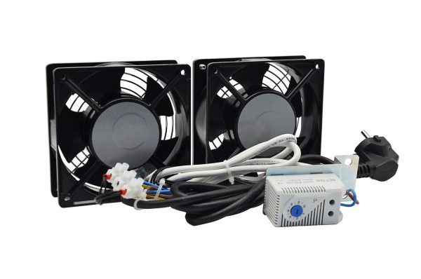 EXTENSION DE 2 VENTILATEURS - SANS FILTRE - AVEC THERMOSTAT - SANS INTERRUPTEUR - SANS AFFICHEUR - LANDE