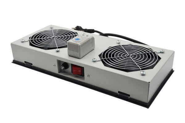 VENTILATEUR DE 2 EMPLACEMENTS ET 2 VENTILATEURS - PLAFONNIER - AVEC FILTRE - AVEC THERMOSTAT - AVEC INTERRUPTEUR - SANS AFFICHEUR - METALLIQUE - GRIS - LANDE