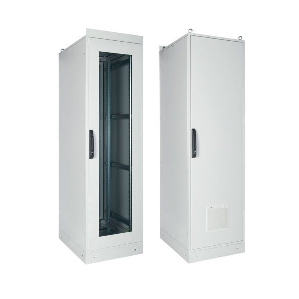 3826037957 ARMOIRE DE BRASSAGE RK 42U 19" SUR PIED - VITREE - MONTE - 600X1000X2000 - GRIS - LANDE