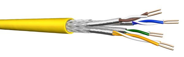 3915253608 CABLE RESEAU INDOOR CAT7A S/FTP - CUIVRE - BOBINE 1000M - LSHF - UC1200 - SS23 - ORANGE - DRAKA