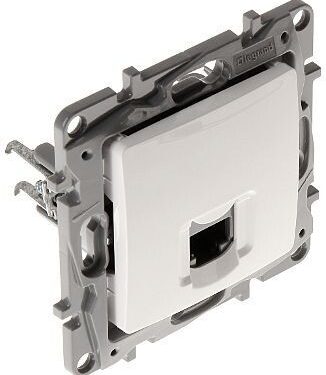 PRISE RJ45 CAT6 UTP DE 2 MODULES NILOE - CONTIENT NOYAU ET SUPPORT COMBINE - BLANC - LEGRAND