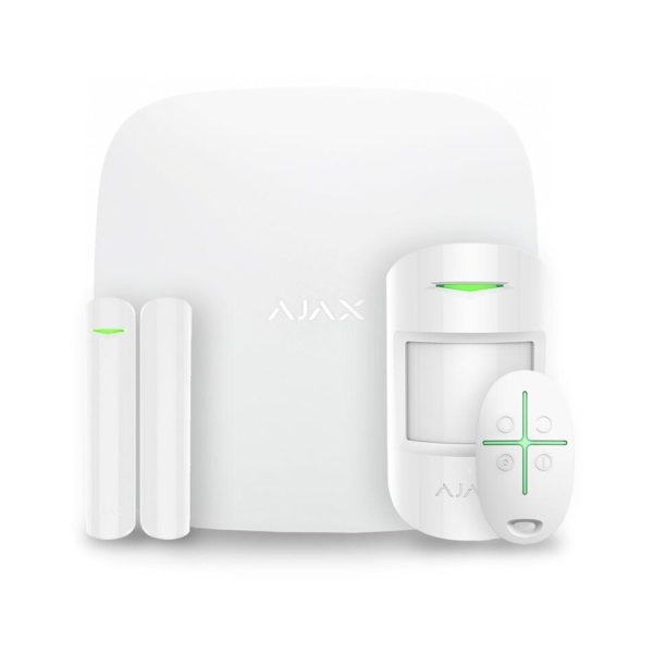 KIT DE AJAX CONTIENT (HUB DETECTEUR ILS SIRENE TELECOMMANDE)