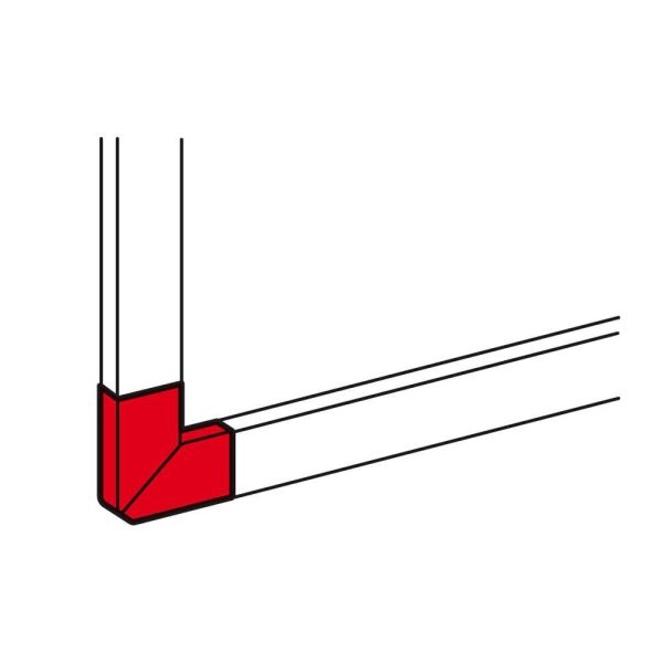 4116908970 ANGLE PLAT 90 DEGREE POUR GOULOTTES DLP MONOBLOC 35x80MM OU 50x80MM LEGRAND