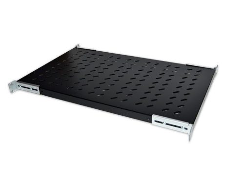 ETAGERE FIXE 1U - FIXATION AVANT/ARRIERE - PROFONDEUR 1000MM - NOIR - DITECNET