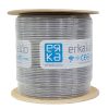 CABLE RESEAU INDOOR CAT6 F/UTP - CUIVRE - BOBINE 500M - PVC - AWG23 - GRIS - ERKA