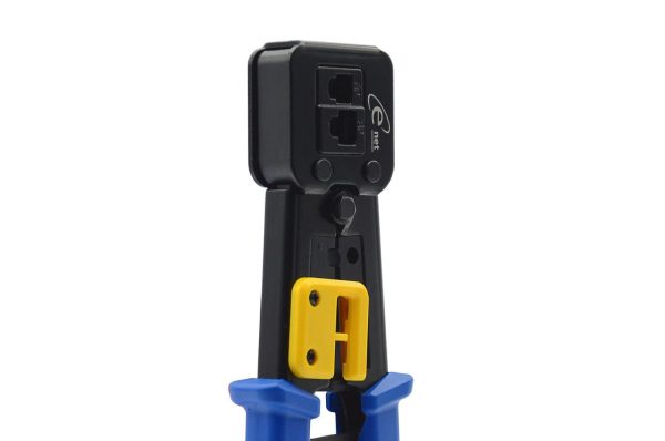 4558618091 PINCE A SERTIR (RJ45 - RJ11) AVEC PROTEGE DE LAME JAUNE - BLUE