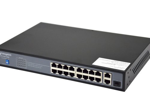 SWITCH 18 PORTS (16 MEGA POE - 2 GIGA) +1 SFP - NON MANAGABLE - RACKABLE - TELESYSTEM