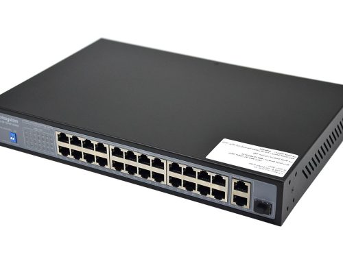 SWITCH 26 PORTS (24 MEGA POE - 2 GIGA) +1 GIGA SFP - NON MANAGABLE - RACKABLE - TELESYSTEM