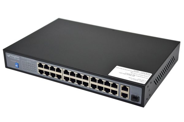 4560027253 SWITCH 26 PORTS (24 MEGA POE - 2 GIGA) +1 GIGA SFP - NON MANAGABLE - RACKABLE - TELESYSTEM