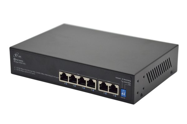 SWITCH MEGA 6 PORTS - NON MANAGABLE - NON RACKABLE - POE - ENET