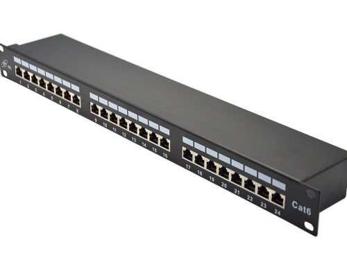 PANNEAU DE BRASSAGE 1U 24 PORTS CAT6 FTP - METALLIQUE - NOIR - ENET