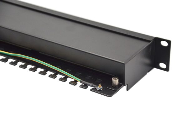 PANNEAU DE BRASSAGE 1U 24 PORTS CAT6 FTP - METALLIQUE - NOIR - ENET