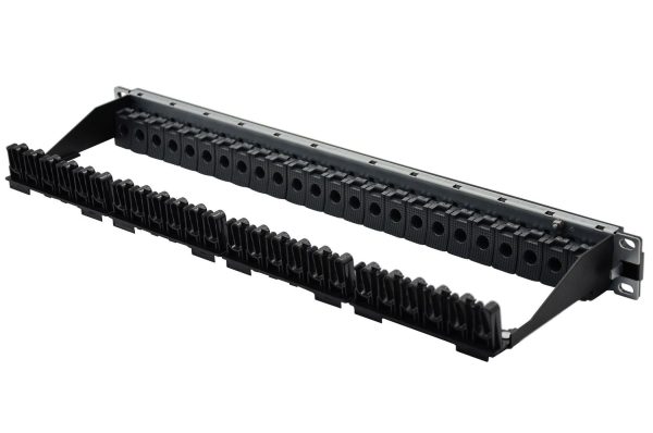 PANNEAU DE BRASSAGE 1U 24 PORTS VIDE - AVEC ([LEG 632908] 24 NOYAUX CAT6 FTP - PLASTIQUE) - METALLIQUE - LEGRAND