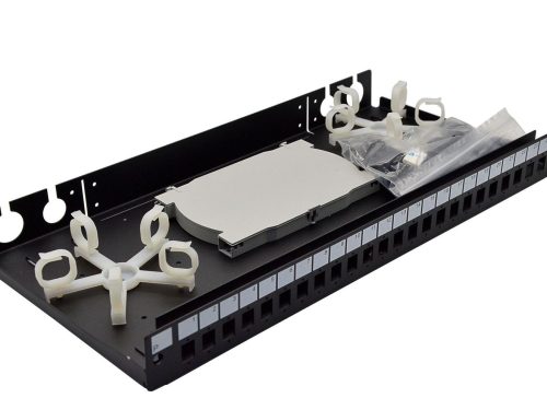 TIROIR OPTIQUE COULISSANT 1U 24 PORTS VIDE (SANS NOYAUX) - SC SX - AVEC CASSETTE - LINXCOM