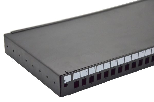 TIROIR OPTIQUE COULISSANT 1U 24 PORTS VIDE (SANS NOYAUX) - SC SX - AVEC CASSETTE - LINXCOM