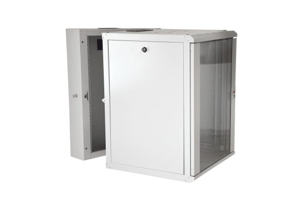 4827668229 ARMOIRE DE BRASSAGE PROLINE AVEC PIVOTANT 16U 19" MURALE - VITREE - MONTE - 600X750X818 - GRIS - PINSOL