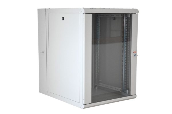 4827673220 ARMOIRE DE BRASSAGE PROLINE AVEC PIVOTANT 16U 19" MURALE - VITREE - MONTE - 600X750X818 - GRIS - PINSOL