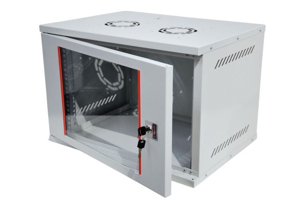 ARMOIRE DE BRASSAGE SECURITY BOX 07U 19" MURALE - VITREE - DEMONTE - 540X400X372 - GRIS - PINSOL