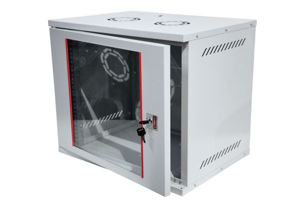4827780265 ARMOIRE DE BRASSAGE SECURITY BOX 09U 19" MURALE - VITREE - DEMONTE - 540X400X461 - GRIS - PINSOL
