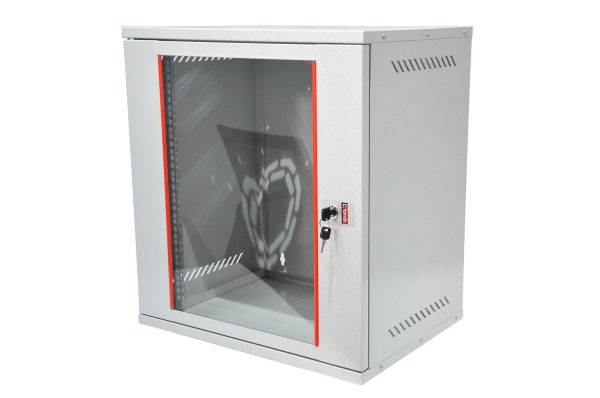 ARMOIRE DE BRASSAGE SECURITY BOX 12U 19" MURALE - VITREE - DEMONTE - 540X400X594 - GRIS - PINSOL