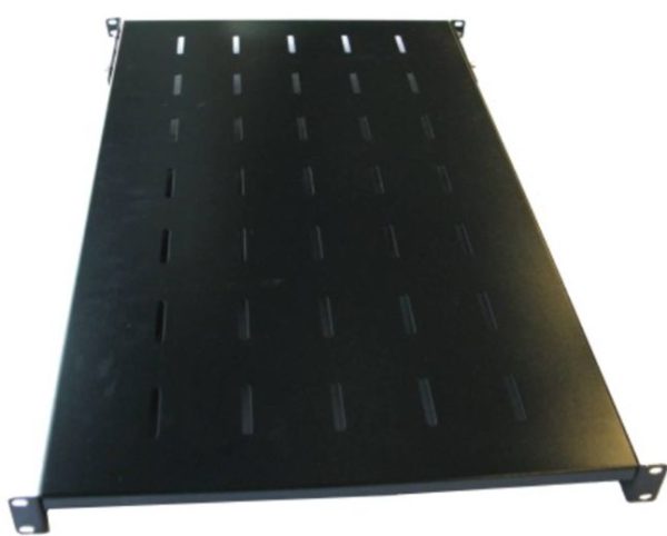 ETAGERE FIXE 1U - FIXATION AVANT/ARRIERE - PROFONDEUR 550 - NOIR